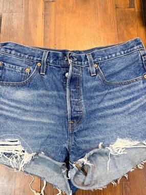 Levi's Women's Distressed Blue Boyfriend Jeans